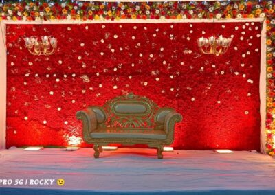 Engagement flower decoration