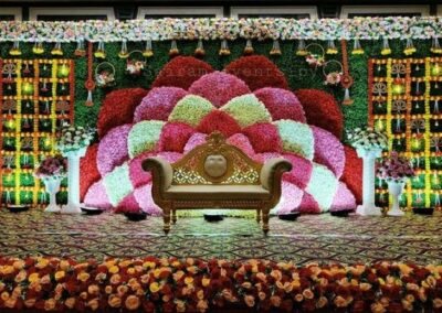 Half saree flower decoration