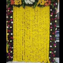 half saree flower decoration