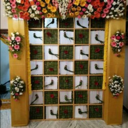 Half saree flower decoration