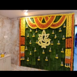 Half saree flower decoration