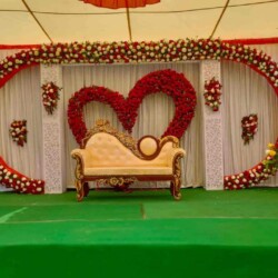 Half saree flower decoration