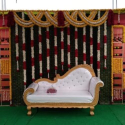 Half saree flower decoration