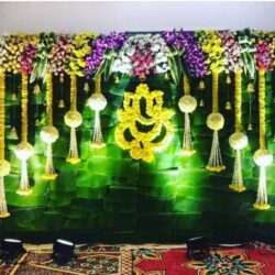 Half saree flower decoration