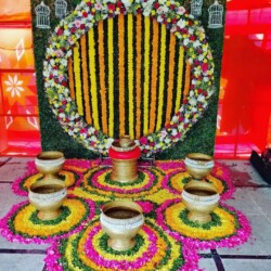 Haldi flower decoration