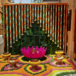 Haldi flower decoration