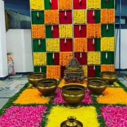 Haldi flower decoration