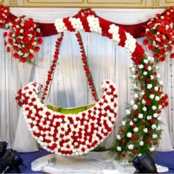 Cradle ceremony flower decoration