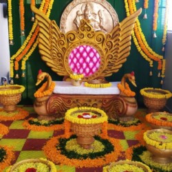 Haldi flower decoration