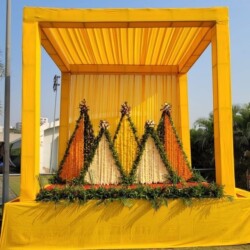 Haldi flower decoration