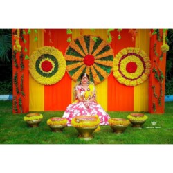 Haldi flower decoration