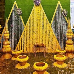 Haldi flower decoration