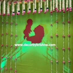 Baby shower flower decoration