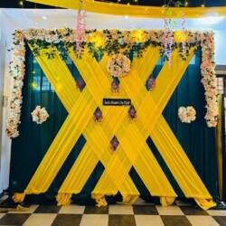 Haldi flower decoration