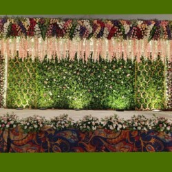 Wedding stage flower decoration