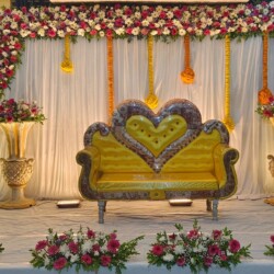 wedding stage flower decoration