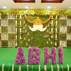 Dhoti ceremony flower decoration