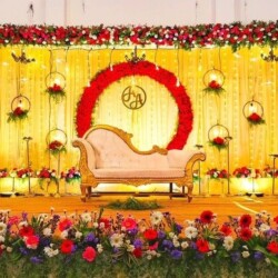 half saree flower decoration