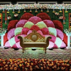 Half saree flower decoration