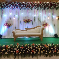 Half saree flower decoration