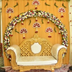 Half saree flower decoration
