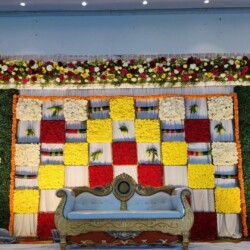 hlalf saree flower decoration