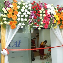 Office inauguration flower decoration