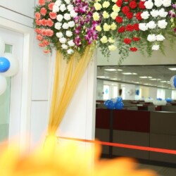 Office inauguration flower decoration