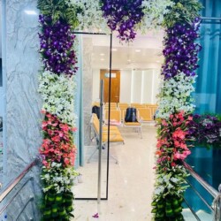 Office inauguration flower decoration