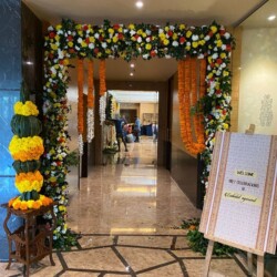 Office inauguration flower decoration