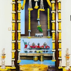 House warming flower decoration